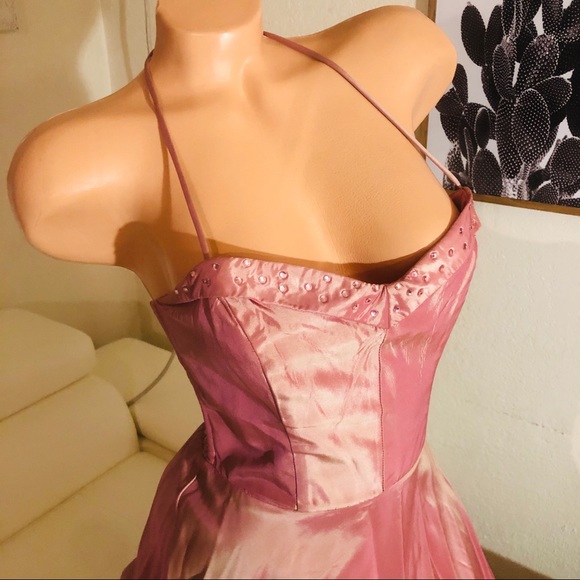 Betsey Johnson satin midi twirl 50’s rhinestone - Picture 3 of 5